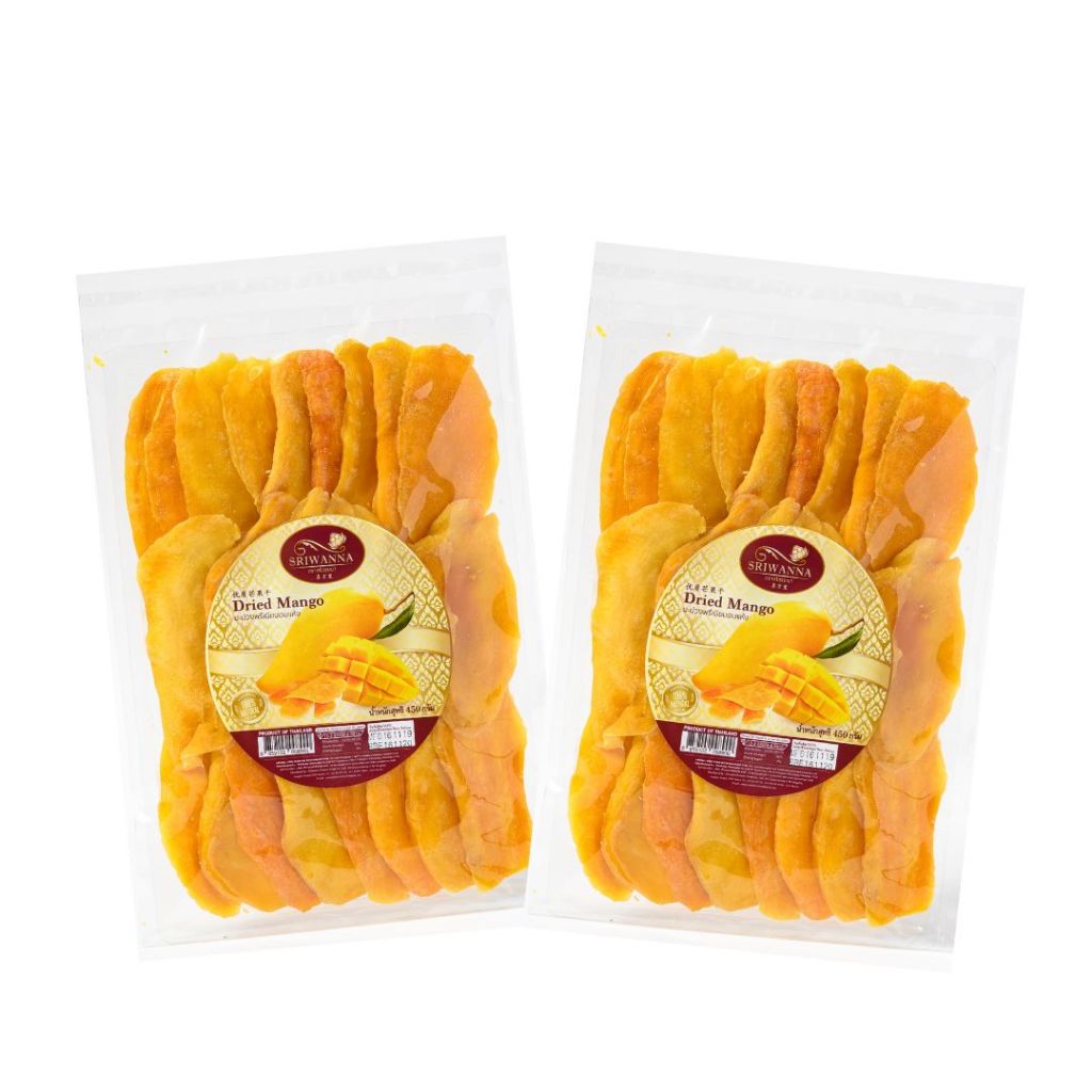 ศรีวรรณา มะม่วงอบแห้ง 450 กรัม 1 แถม 1 (Sriwanna Soft Dried Mango 450 g. Buy1Get1Free)