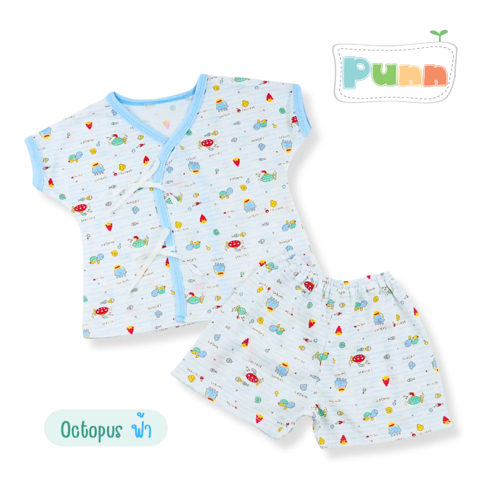 Natty punn ชุดเสื้อผ้ายืด COTTON รุ่นผูกหน้า (เสื้อผูกหน้า 1 ตัว + กางเกงขาสั้น 1 ตัว) thumbnail 3