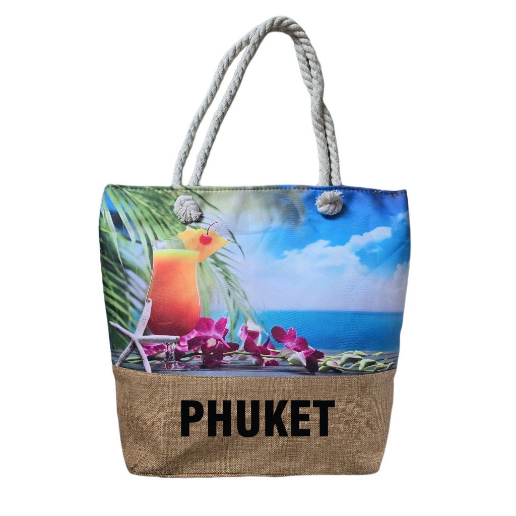 PHUKET กระเป๋าผ้า กระเป๋าชายหาด ปลีก ส่ง รับผลิต สร้างแบรนด์