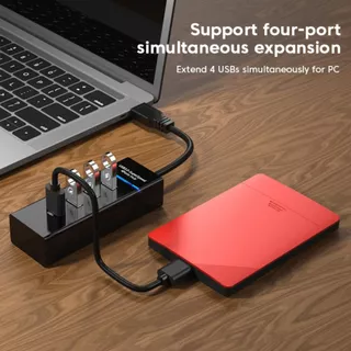USB 3 0 4พอร์ตสำหรับ PC คอมพิวเตอร์แท่นวางมือถืออะแดปเตอร์ Splitter สำหรับ Hard ไดรฟ์เมาส์คีย์บอร์ดUSB 3.0ความเร็วสูง5Gb