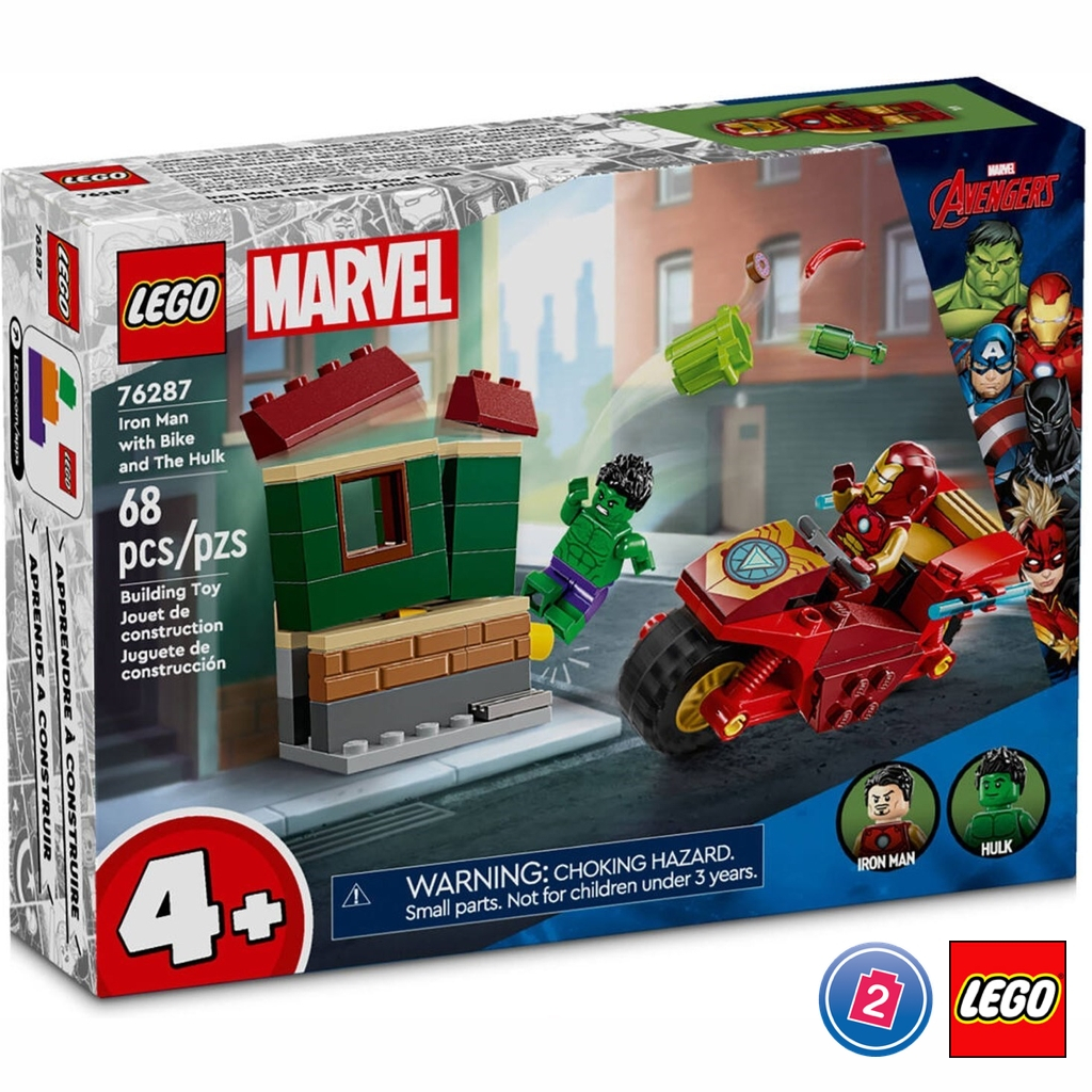 เลโก้ LEGO Super Heroes 76287 Iron Man with Bike and The Hulk