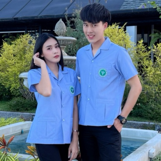 เสื้อคอปกพร้อมตรากระทรวงสาธารณสุขอก32-50พร้อมส่งร้านssk