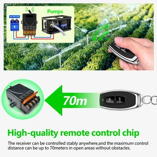 รีโมตคอนโทรล สวิตช์ RF 433MHz ไร้สาย DC 12V 24V 72V 40A สําหรับ หลอดไฟ ปั๊มน้ำ remote