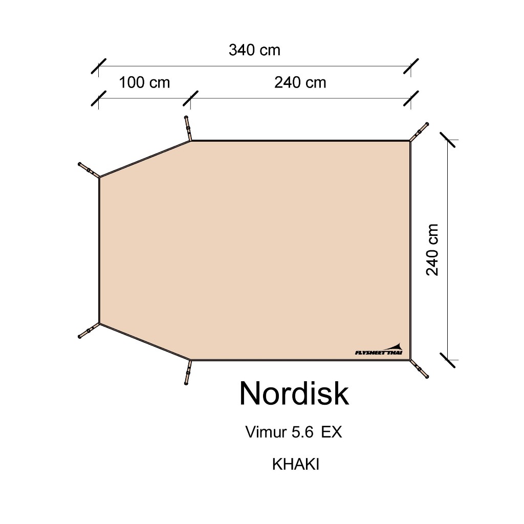 Nordisk Vimur 5.6 กราวชีท ตรงรุ่น เสริมยื่นหน้า