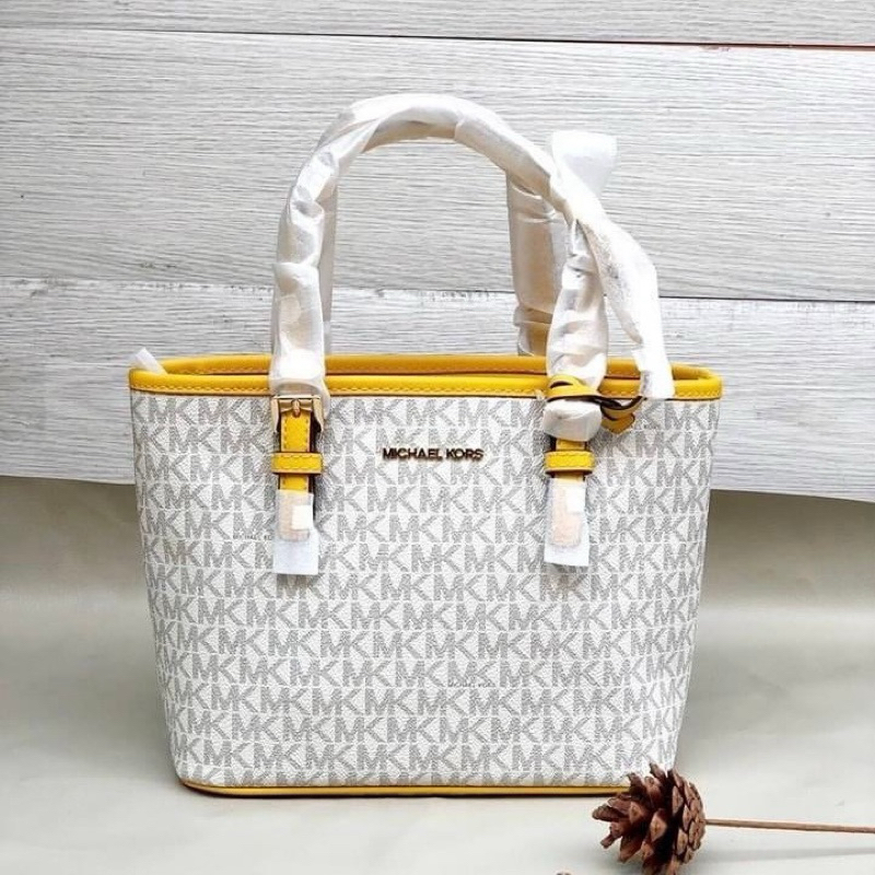 🎀 (สด-ผ่อน) กระเป๋า 10 นิ้ว ลาย mk 35T9GTVT0B Mini Tote JET SET TRAVEL TZ TOTE