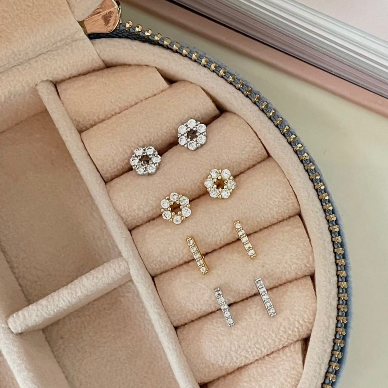 ต่างหู brass+14k Canele earrings , Eclair earrings