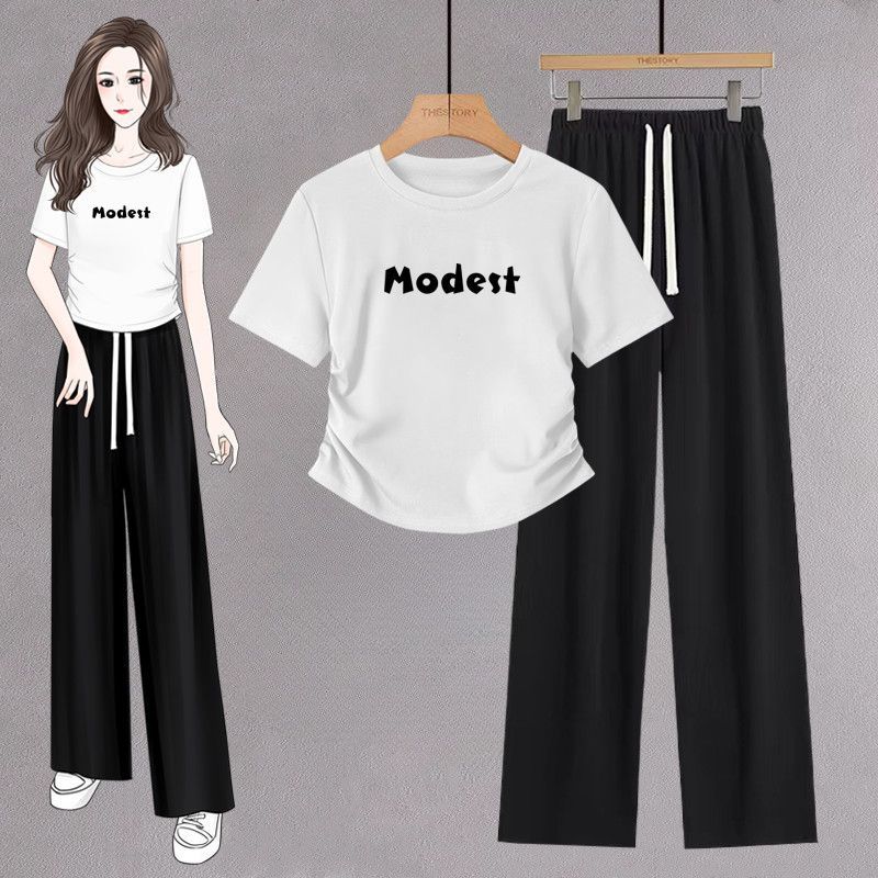 （พร้อมส่ง）เสื้อยืดครอปเอวลอยทรงเข้ารูป เสื้อยืดสวย สาวฮอตสาว สไตล์เกาหลี แฟชั่น สาวอวบ แขนสั้น เสื้อยืด ผ้าใส่สบาย