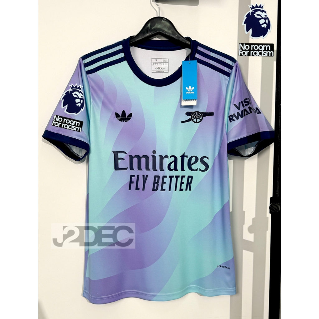 ใหม่ล่าสุด!! เสื้อฟุตบอล Arsenal Third ชุดสาม ( 3A ) เกรดแฟนบอล 2024/25 เสื้อพร้อมอาร์ม EPL ชื่อเบอร์นักเตะแบบใหม่ล่าสุด