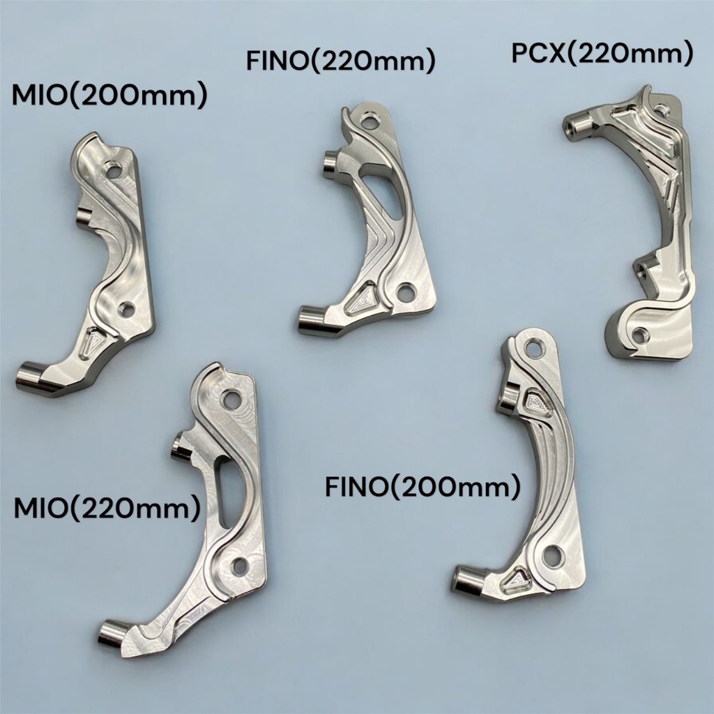 ขาจับปั้ม 8.1 ปั้มเบรค ขาจับปั้มเบรค MIO/FINO/PCX มีให้เลือก 2 ขนาด 200MM 220MM สำหรับรถมอเตอร์ไซค์