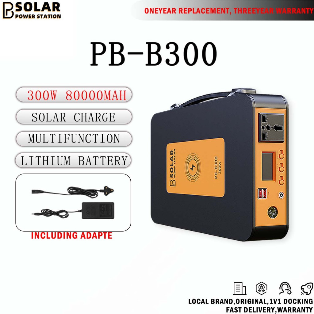 Power Station 220v 300w 80000MAH Lithium Battery Multi-Function Portable Big Capacity Solar Generato