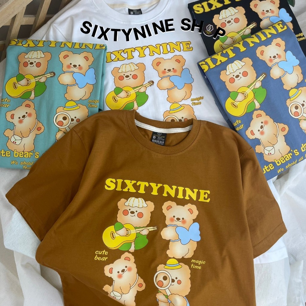 พร้อมส่ง เสื้อยืดพิมพ์ลาย " CUTE BEAR "