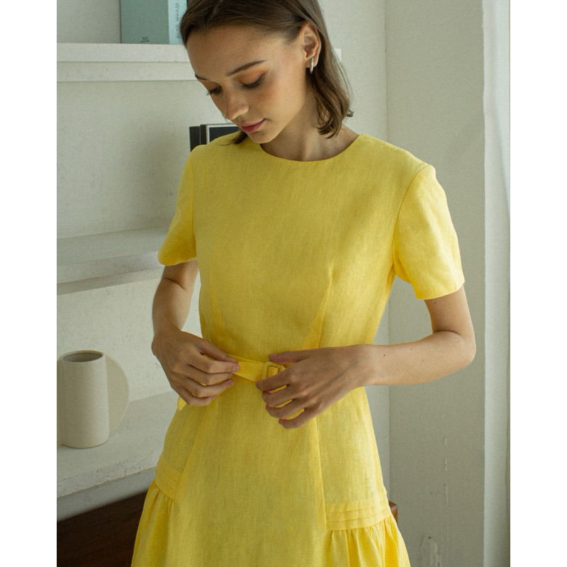Glory - All Yelow ชุดผู้หญิง dress เดรส ชุดเหลือง ลินิน linen
