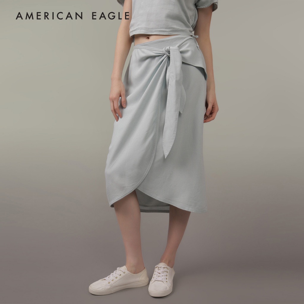 American Eagle Faux Wrap Skirt กระโปรง ผู้หญิง (NWSS 031-4823-142)