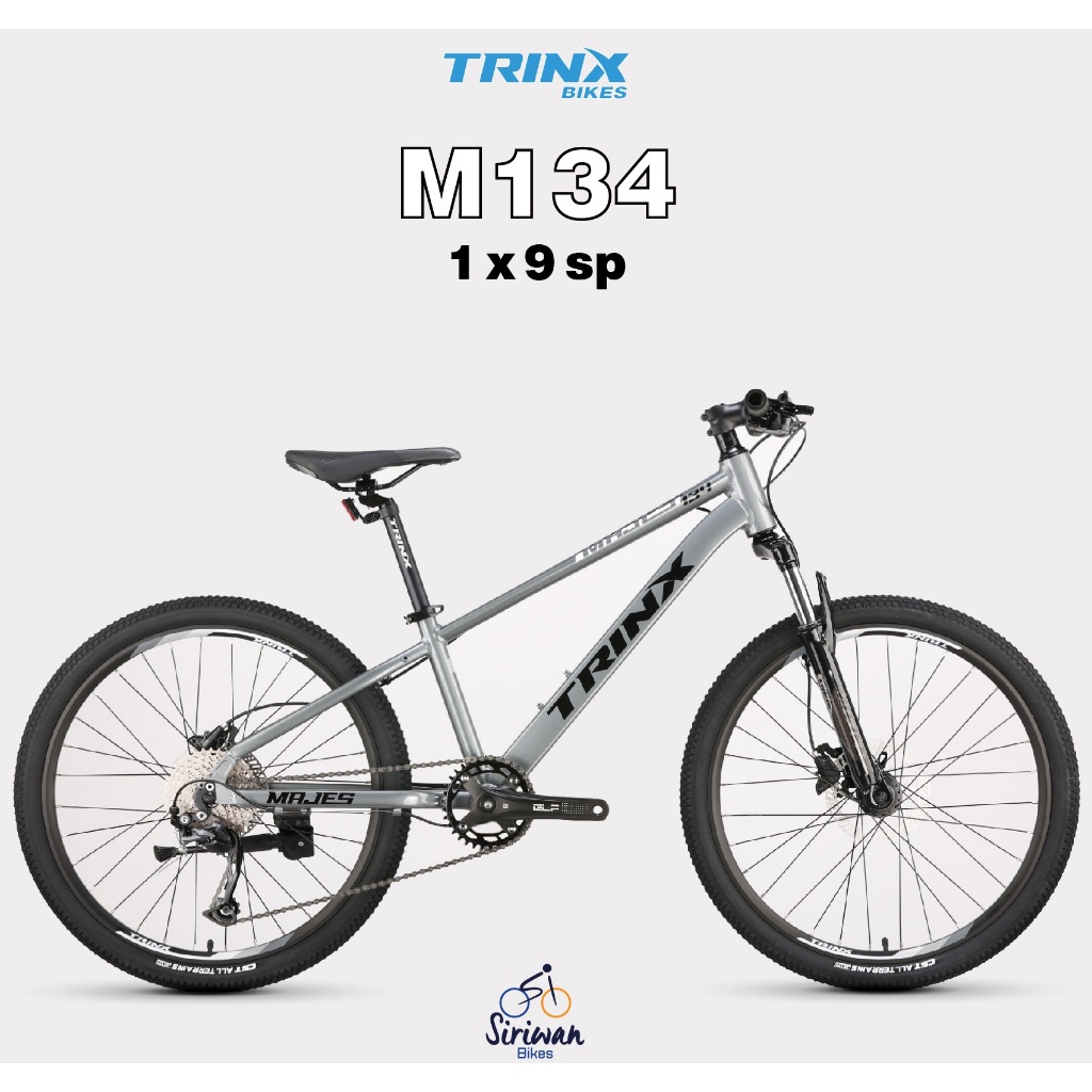 2024 TRINX M134 จักรยานเสือภูเขา สำหรับเด็ก ล้อ 24 นิ้ว 1x9 เกียร์ เฟรมอลูมิเนียม