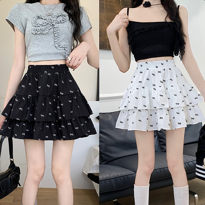 LameiStore พร้อมส่ง 2024 กระโปรงพลีท ผ้าบางเบา (มีซับใน)