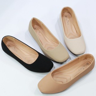 222-C1 หุ้มส้น พื้นนุ่มมาก หัวตัด หนังPUนิวบัค หน้าเรียบ  FA…