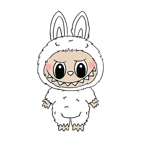 ตัวรีดผ้ารูปการ์ตูน Labubu น้องลาบูบู้ (4289) set.3 รีดติดง่ายทุกเนื้อผ้า DIY Patches