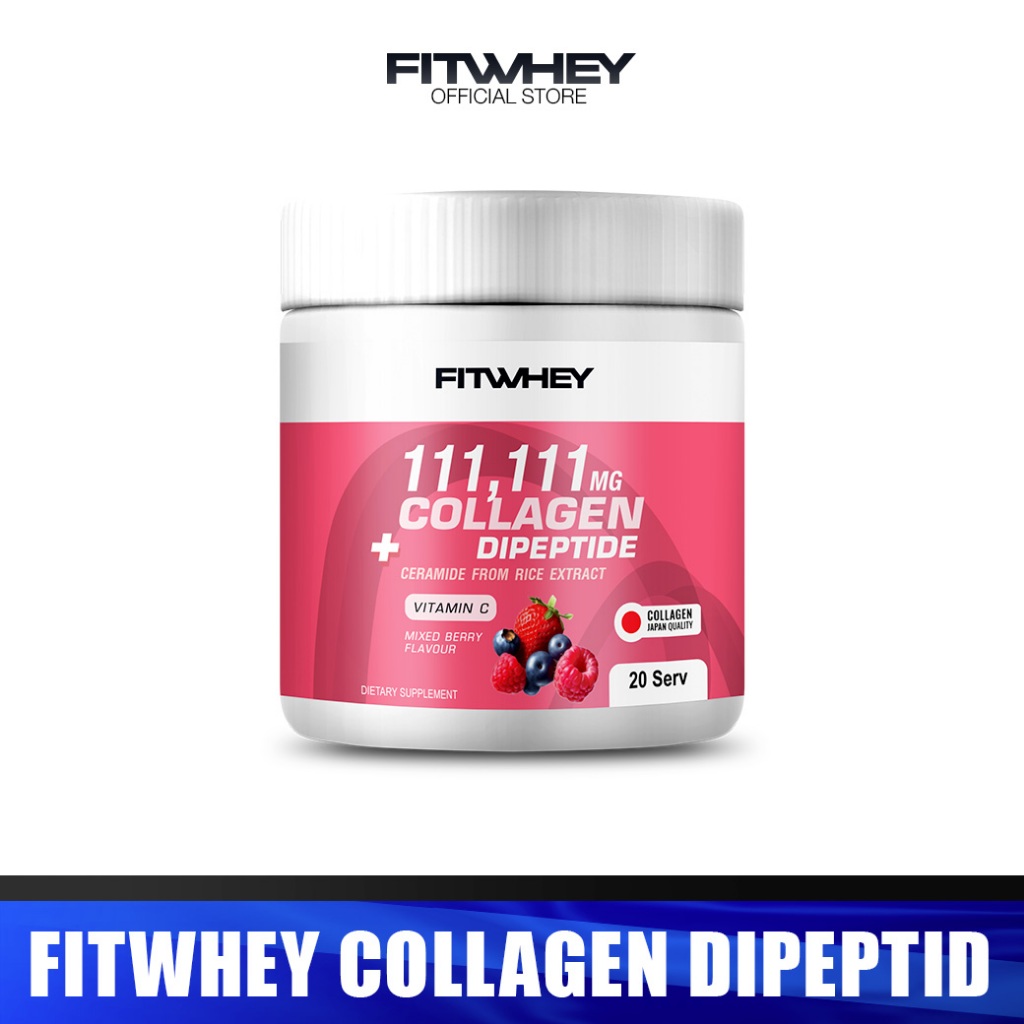 FITWHEY COLLAGEN DIPEPTIDE + CERAMIDE + NIACINAMIDE + VITAMIN C | คอลลาเจนไดเปปไทด์ ไม่คาว มีผลตรวจ LAB