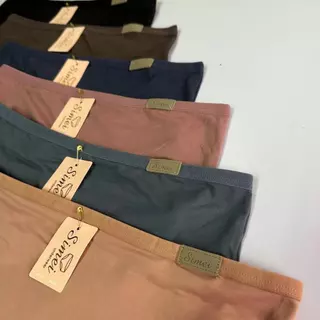 Simei กางเกงในผู้หญิง เอวกลาง ผ้าลื่นๆเย็นสบาย ไม่อับชื้น(M-3XL)