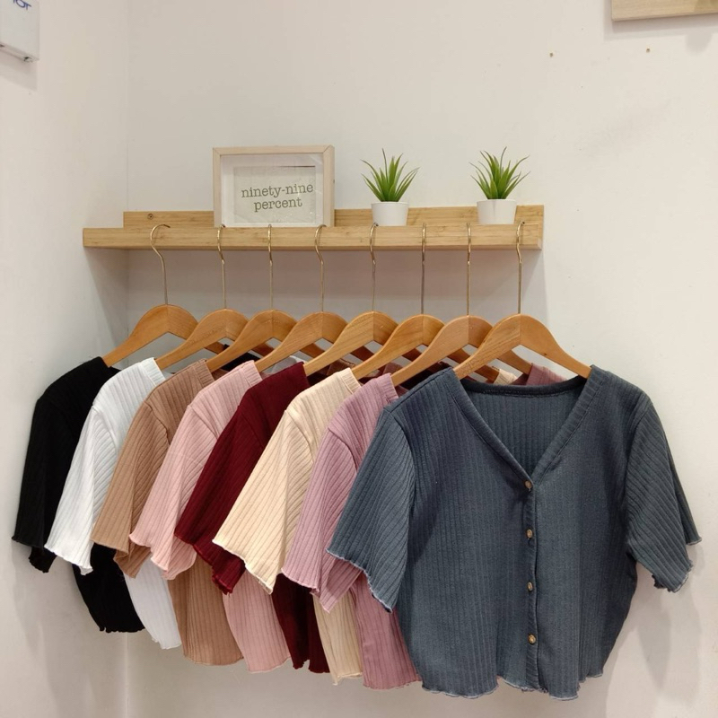 BON V CROP เสื้อครอป คอวี บิ๊กไซต์ สำหรับคนอ้วน สาวอวบ