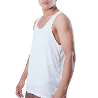 [MRK Lite] เสื้อกล้ามผู้ชาย (สีพื้น) / สีขาวล้วน