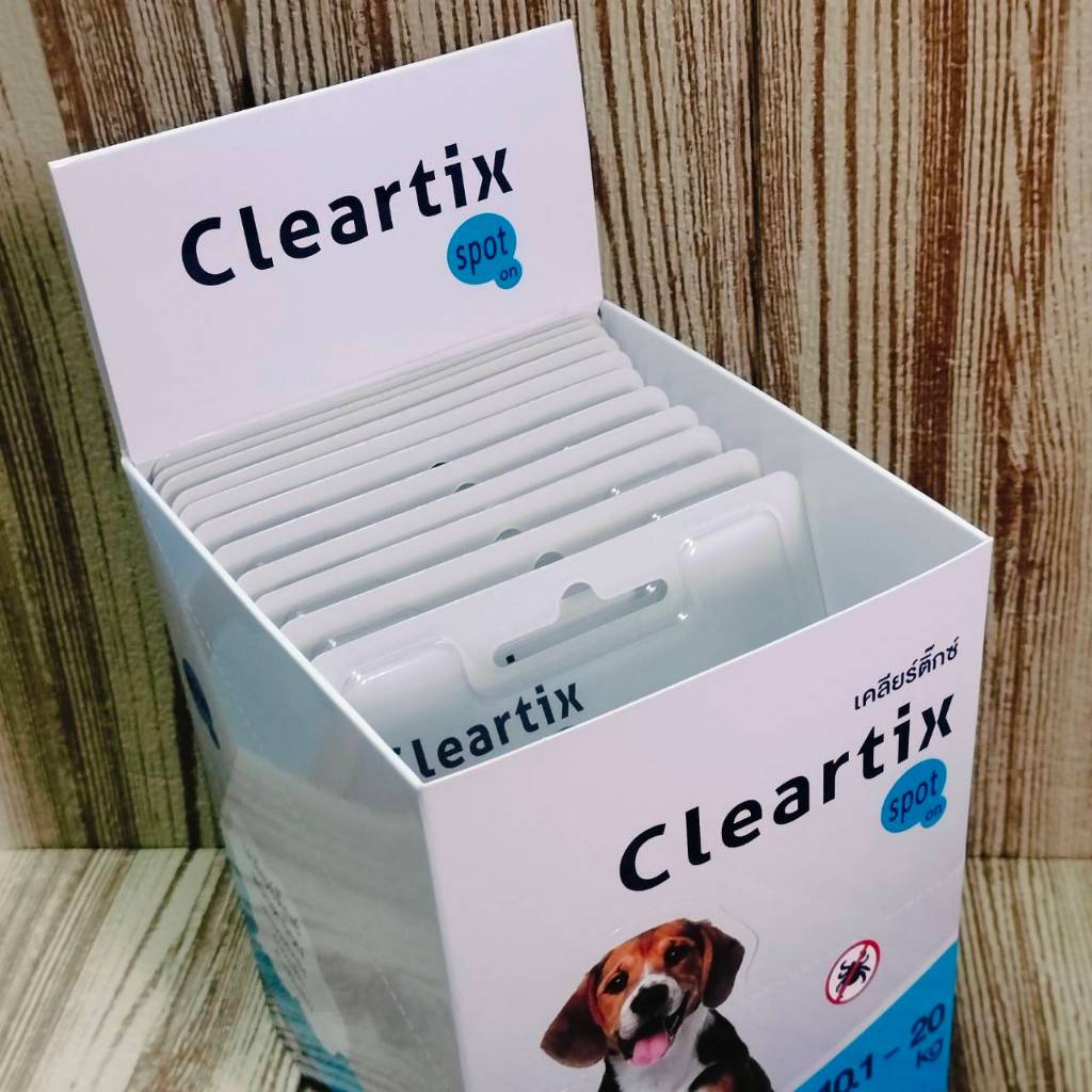 Cleartix เคลียร์ติ๊ก สีฟ้า ผลิตภัณฑ์กำจัดเห็บ-หมัด ชนิดหยดหลัง สำหรับสุนัขน้ำหนัก10-20 Kg. - รูปที่ 3