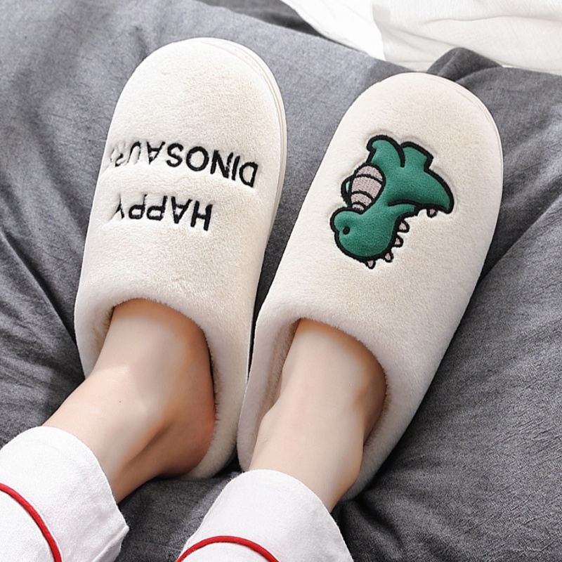 รองเท้าแตะ ผ้าฝ้าย พื้นหนา ลายการ์ตูน หมีน้อย น่ารัก