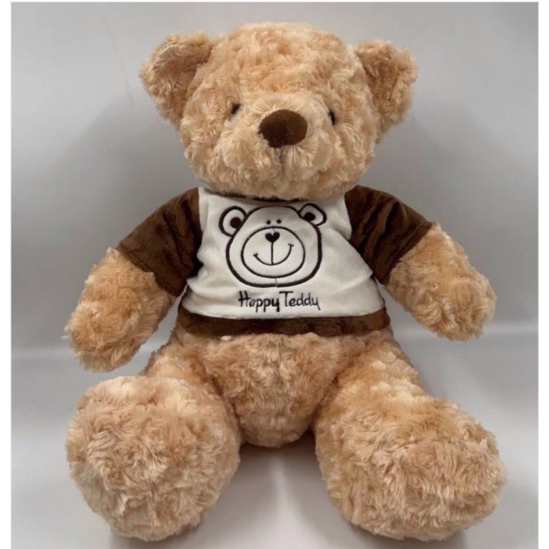 หมี Happy teddy 15 “หมีใส่หมวก18“น้องขนนุ่มนิ่มพร้อมส่ง! ราคา ถูกที่สุด ดีลบีเคเค แกลเลอรีภาพที่ 5