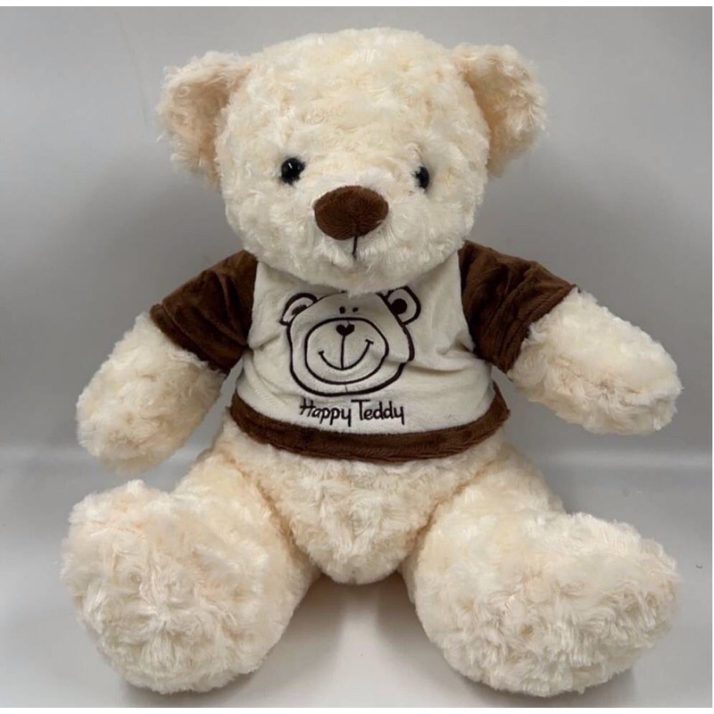 หมี Happy teddy 15 “หมีใส่หมวก18“น้องขนนุ่มนิ่มพร้อมส่ง! ราคา ถูกที่สุด ดีลบีเคเค แกลเลอรีภาพที่ 4