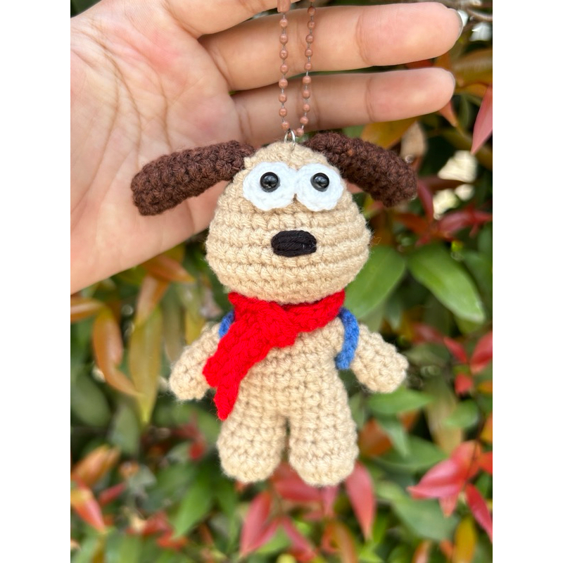 พวงกุญแจ:ห้อยกระเป๋า gromit ไหมพรม🐶