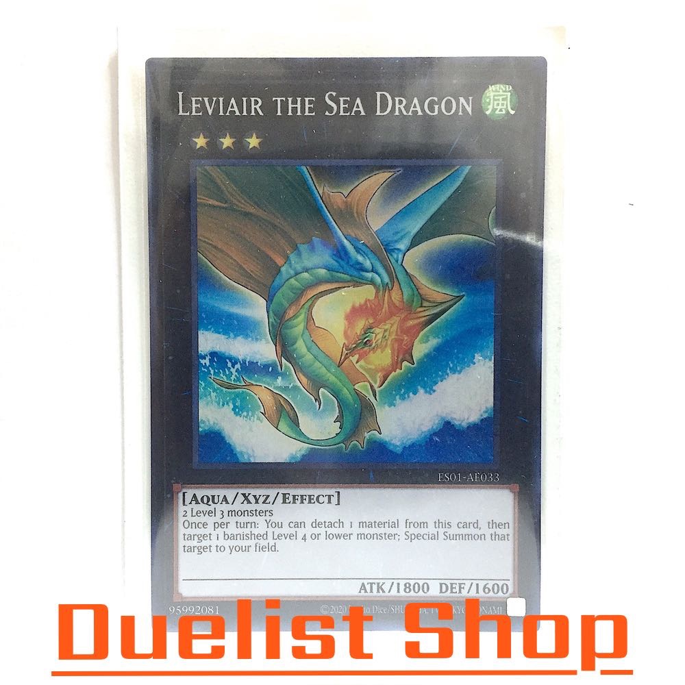 Leviair the Sea Dragon (SR) Monster Wind Rank3 [Aqua/Xyz/Effect] ชุด ES01-AE033 การ์ดยูกิโอ (Yu-Gi-O