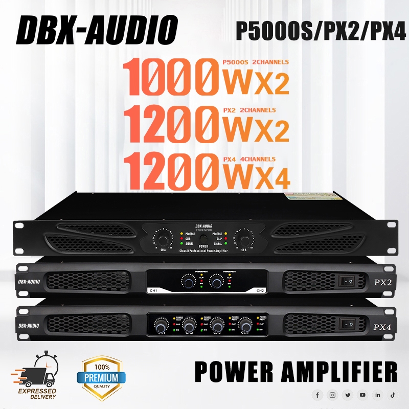 DBX-AUDIO P3500S PRO/P5000S PRO/PX2/PX4 มืออาชีพคุณภาพสูงเครื่องขยายเสียงดิจิตอลคุณภาพสูงซับวูฟเฟอร์