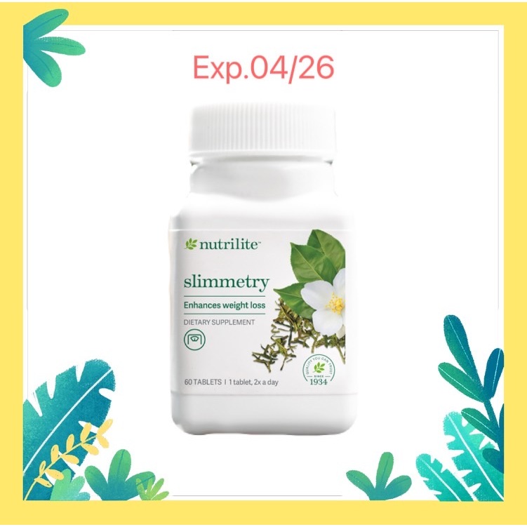 (ราคาส่ง) แอมเวย์ Amway Nutrilite Slimmetry (USA) ตัวเดียวกับ green-T plus กรีนทีพลัส 60เม็ด