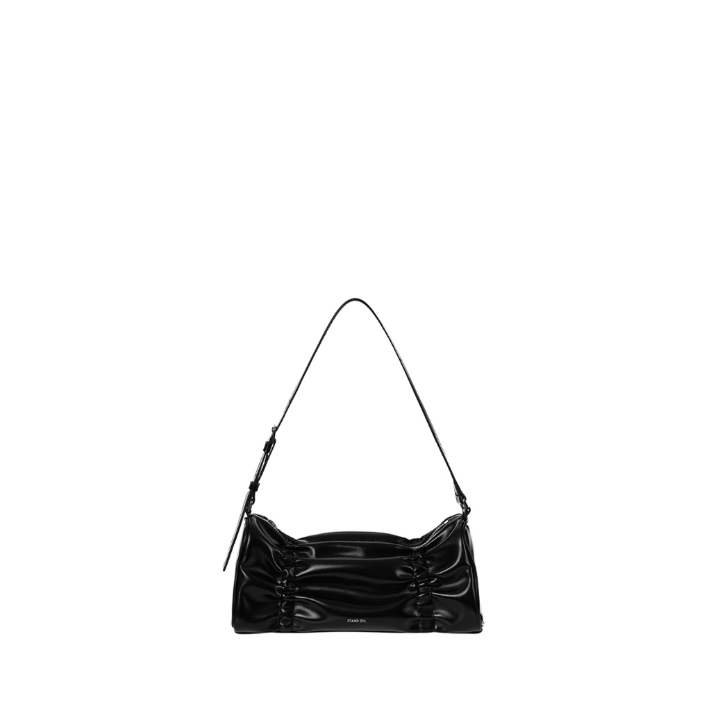Stand Oil Pleats Bag - 플리츠백 (Black, Butter, Baby Pink)