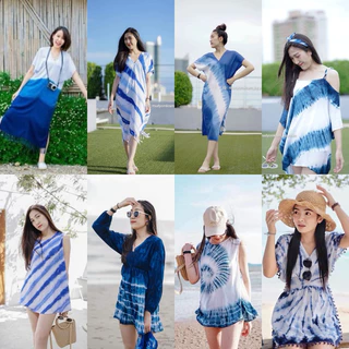 มัดย้อม ชุดมัดย้อม เดรสมัดย้อม เสื้อมัดย้อม ชุดไปทะเล