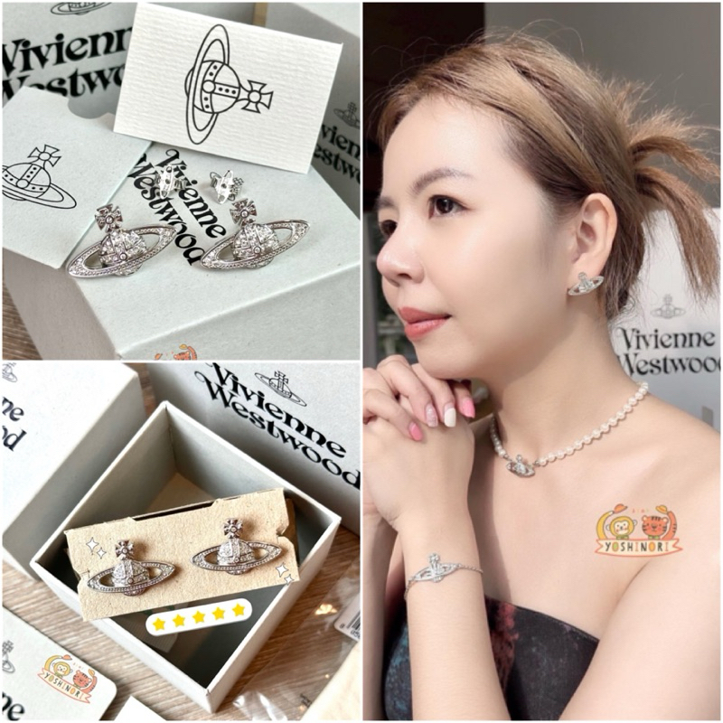 (มีโค้ดลด20% สูงสุด 2,000.- )พร้อมส่ง ครบสี✨ Vivienne Westwood รุ่น MINI BAS RELIEF EARRINGS ครบทุกสี