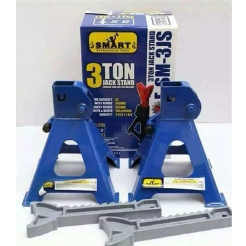 SMART ขาตั้งรถยนต์ 3 ตัน 4 ขา แบบฟันเฟือง JACK STAND 3 TON ขาตั้งรถยนต์ 3 ตัน
