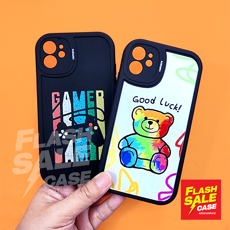 เคสนิ่มกันกล้องโค้งขอบนูนพิมพ์ลายการ์ตูน Oppo A15 A16 A17 A38 (4G)  A79(5G) ViVo Y11/Y12/Y17 Y20/Y21