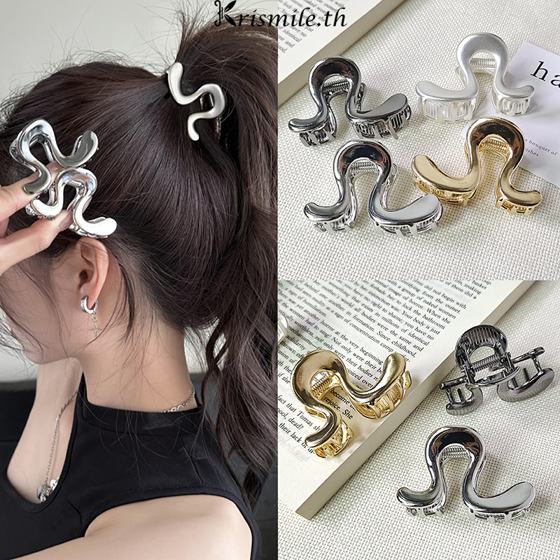 COD-ในไทย💖กิ๊บหนีบผม จับคลิปโลหะ ย้อนยุค Insสไตล์เกาหลี นักเรียนสำหรับผู้หญิง สําหรับมัดผมหางม้า สแตนเลส-Kri