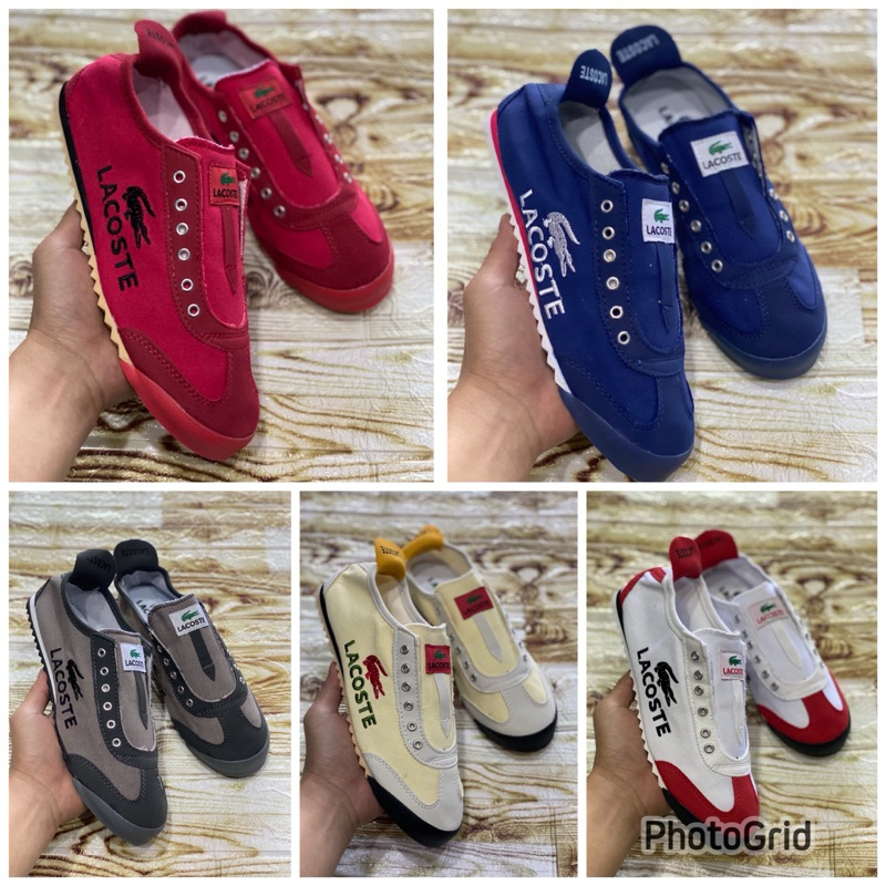 พร้อมส่งทุกวัน รองเท้าผ้าใบแบบผ้าไม่มีเชือกใส่ได้ทั้งผู้หญิงผู้ชายมี ไซด์ 36 ถึง 45 สินค้าใส่สบายเบาดีงานดีค่ะ