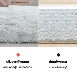 BONAS พรม พรมปู พรมปูพื้นห้องนอน พรมปูพื้น 80X120CM พรมขนนุ่ พรมผืนใหญ่ แผ่นรองพื้น ขนนุ่ม ตกแต่งสวย มีหลายขนาด COD