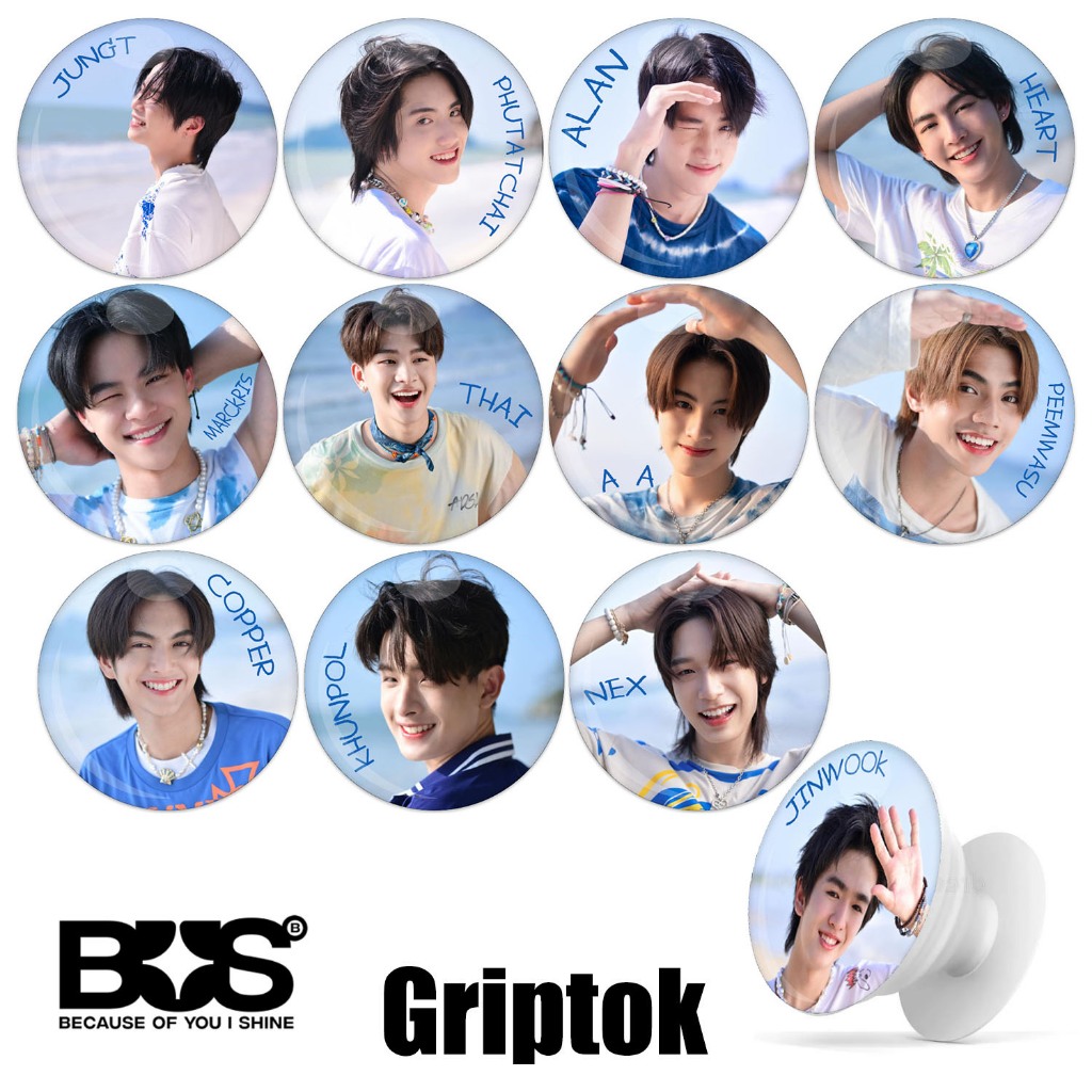 Bus   บัส griptok กริปต๊อก ขนาด 4*4 ซม.  ติดโทรศัพท์ แฟนเมด