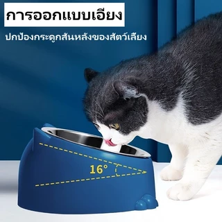 ที่ให้อาหารสัตว์เลี้ยง ที่ให้น้ำสัตว์เลี้ยง ที่ให้อาหาร-น้ำอัตโนมัติ เกรดพรีเมี่ยม 2IN1 ถอดออกได้ ชามสแตนเลส