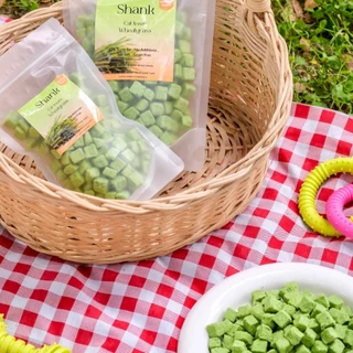 ฟรีซดรายหญ้าผสมอกไก่ หญ้าแมว ขนมแมวและสุนัข ต้นอ่อนข้าวสาลีผสมอกไก่ 20G 45G 100G