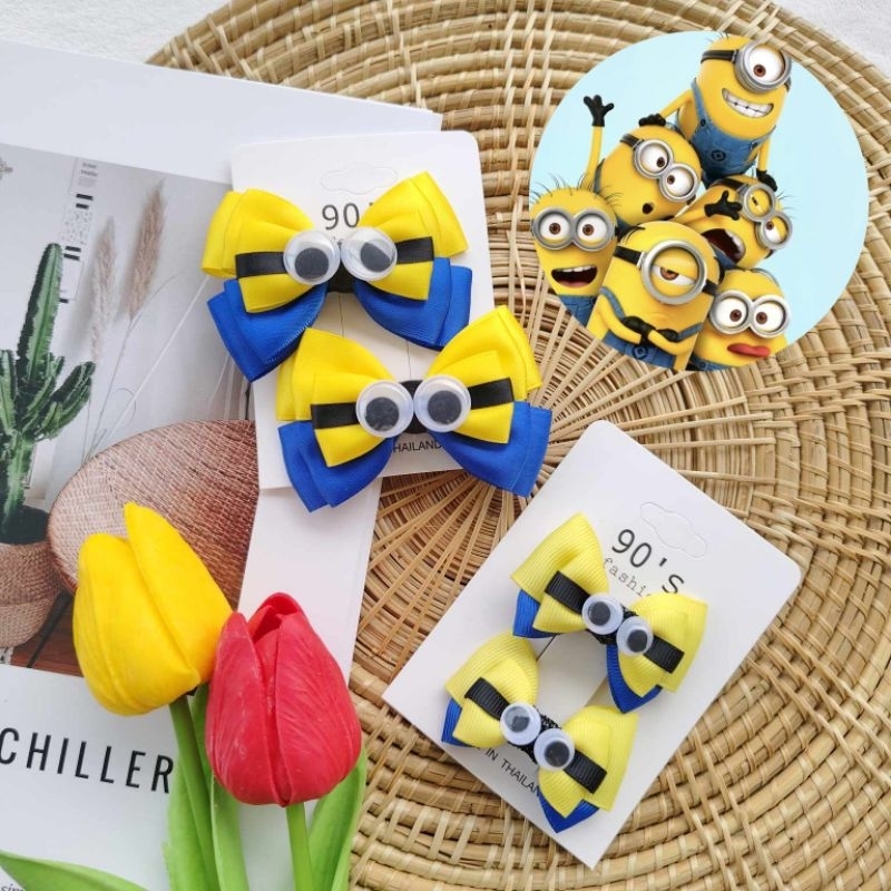กิ๊บโบว์ติดผมมินเนี่ยน (ราคา/1คู่)