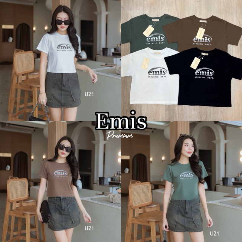 Acasey เสื้อยืดผู้หญิง คอกลม ทรงโอเวอร์ไซส์ใส่ง่ายสบายเข้ากับทุกลุค งานลายยอดฮิตใหม่ล่าสุด ให้ลุค sport เกร๊มากค่า Emis