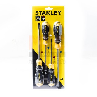 Stanley ไขควง 66-671 ด้ามหุ้มยาง จำนวน 4ชิ้น เซต