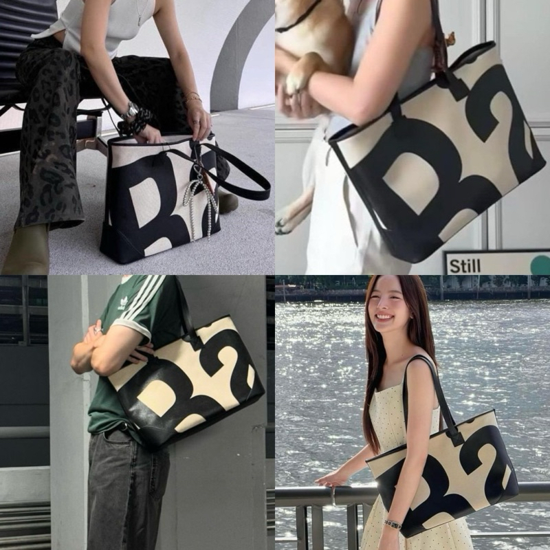 กระเป๋า tote [งานจริง rally the bag พร้อมส่ง กระดุมปั้ม 2 ฝั่ง ] เหมือนสุด *ไม่มีกล่อง