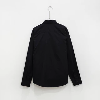 takayay brand เสื้อเชิ้ต สีดำพื้นเบสิค **เช็คขนาดจากตางรางไซซ์ของทางร้านเท่านั้น** ผ้าคอตตอนทวิล เสื้อเชิ้ตสีดำแขนยาว