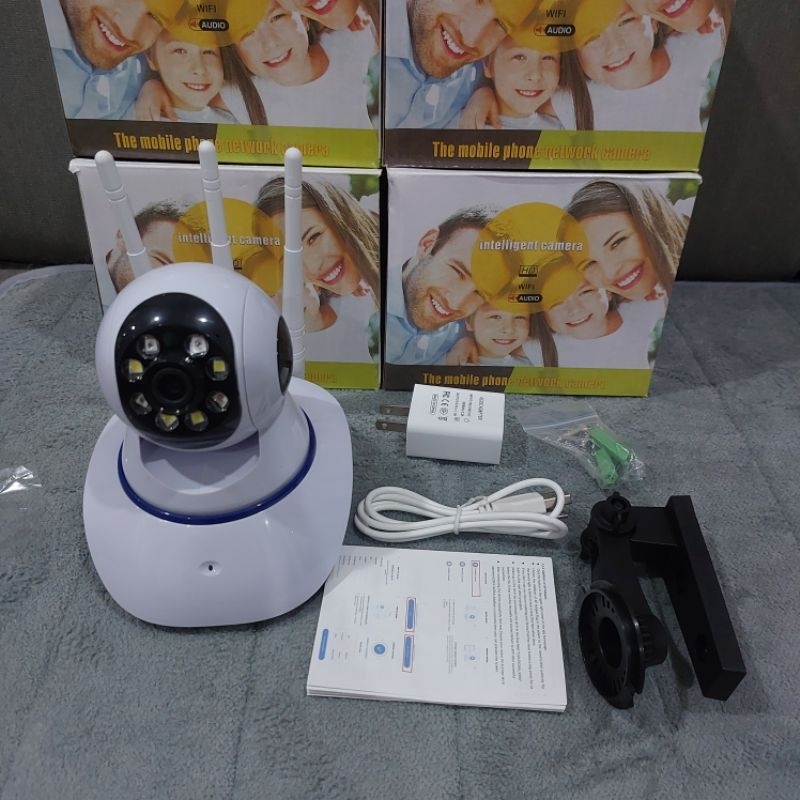 กล้องวงจรปิด Wifi Wirless ครบชุด กล้องวงจรปิดไร้สาย 3 เสา FULL HD 1080P 3.0 พิกเซล รองรับความจำสูงสุด 256GBแอฟYCC365PLUS